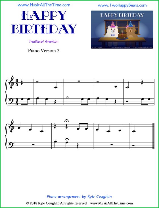 happy birthday flute music sheet