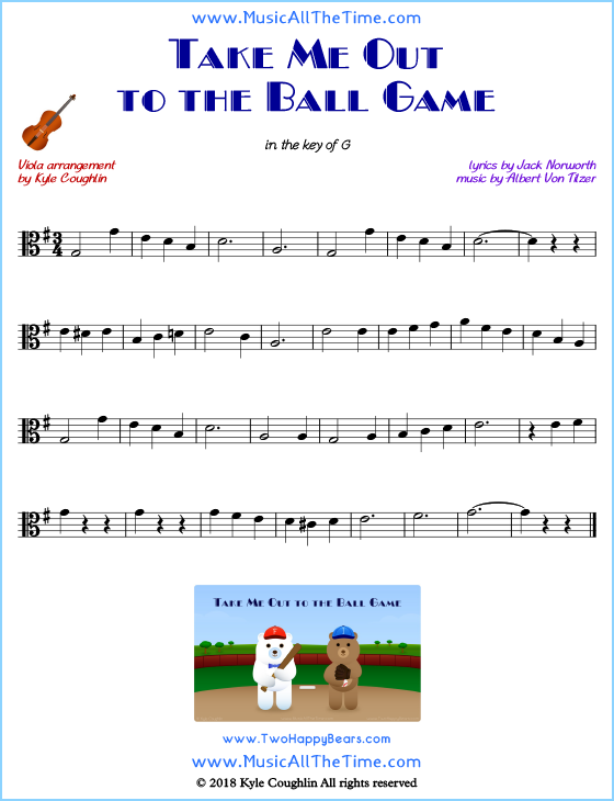 Take Me Out to the Ball Game Viola Sheet Music