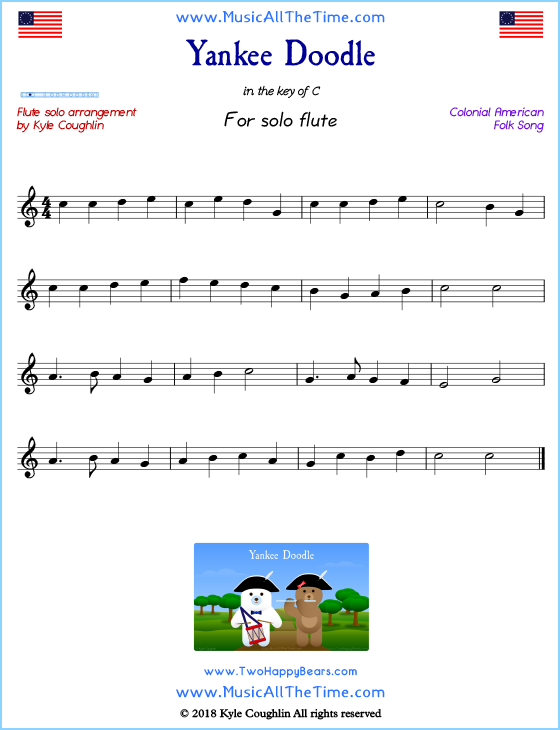 Yankee Doodle Flute Sheet Music